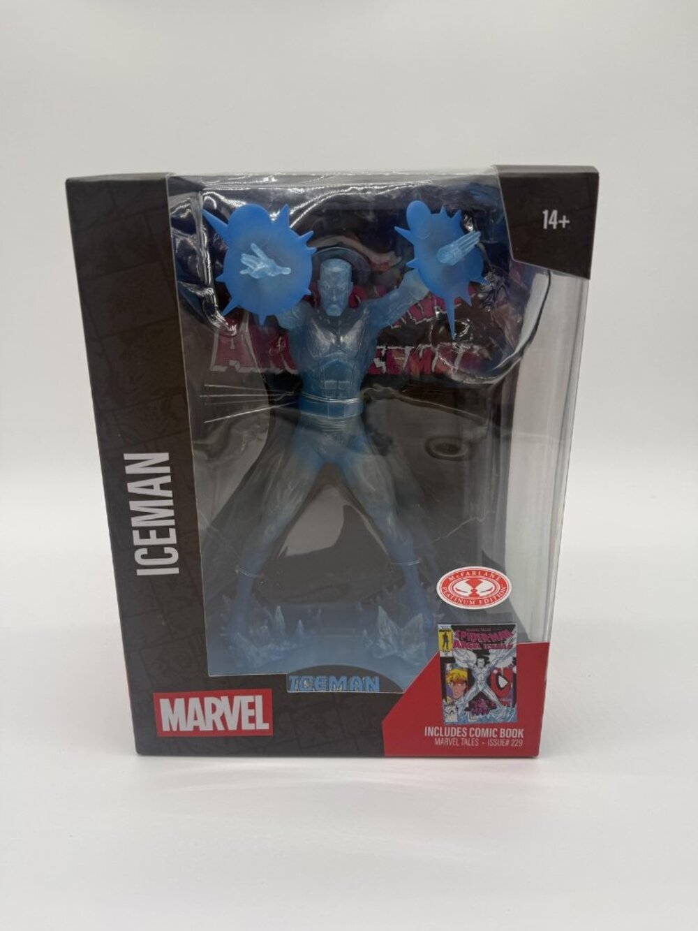 New Marvel Iceman Spider-Man Angel Platinum Edition Figure McFarlane Blue 1:6TH